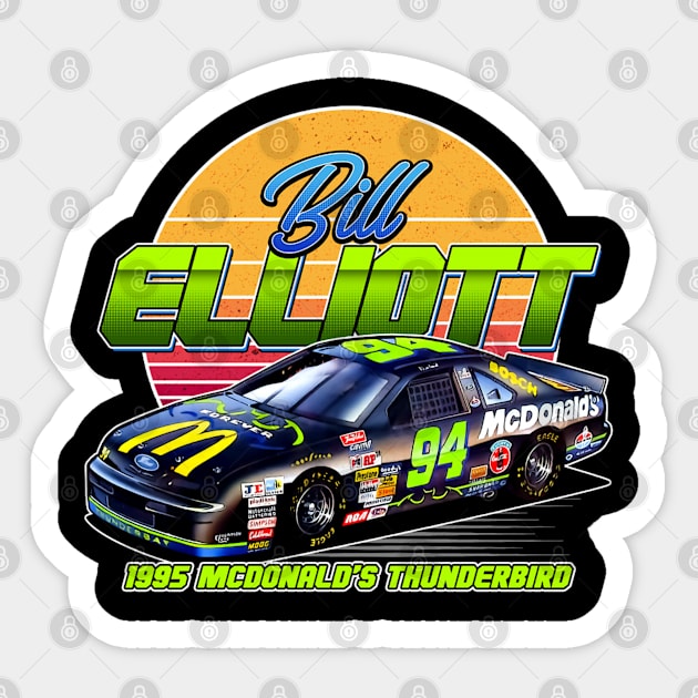 Bill Elliott 90s Retro Sticker by stevenmsparks